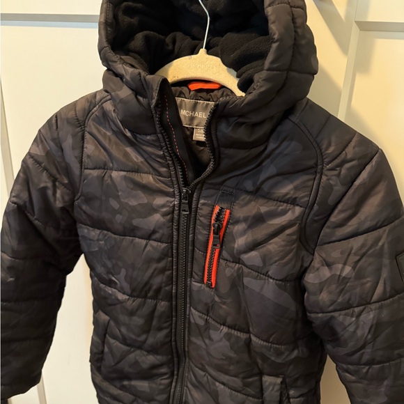 Michael Kors Black Camouflage Puffer Jacket - Picture 1 of 5
